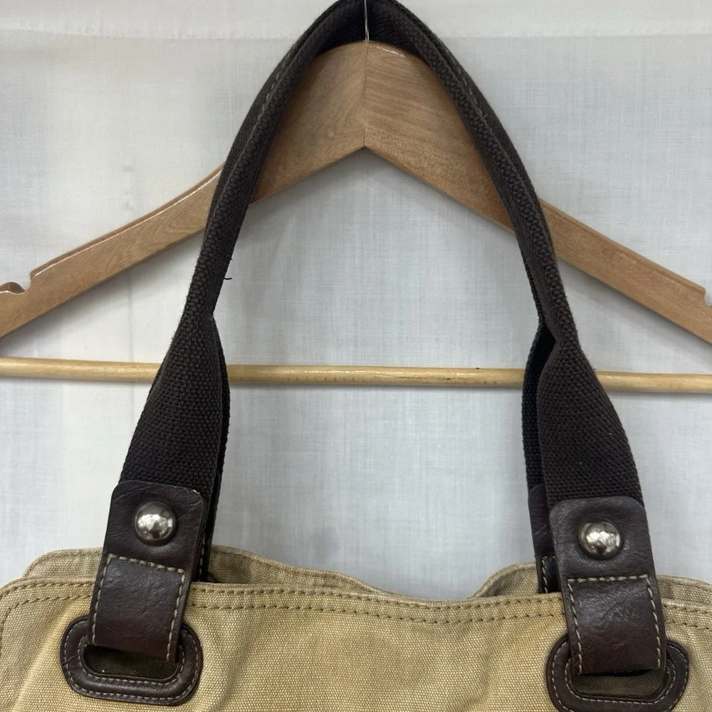 Fossil Key‎ Per Brown Fabric & Canvas Brown Floral Print Shoulder Bag 13